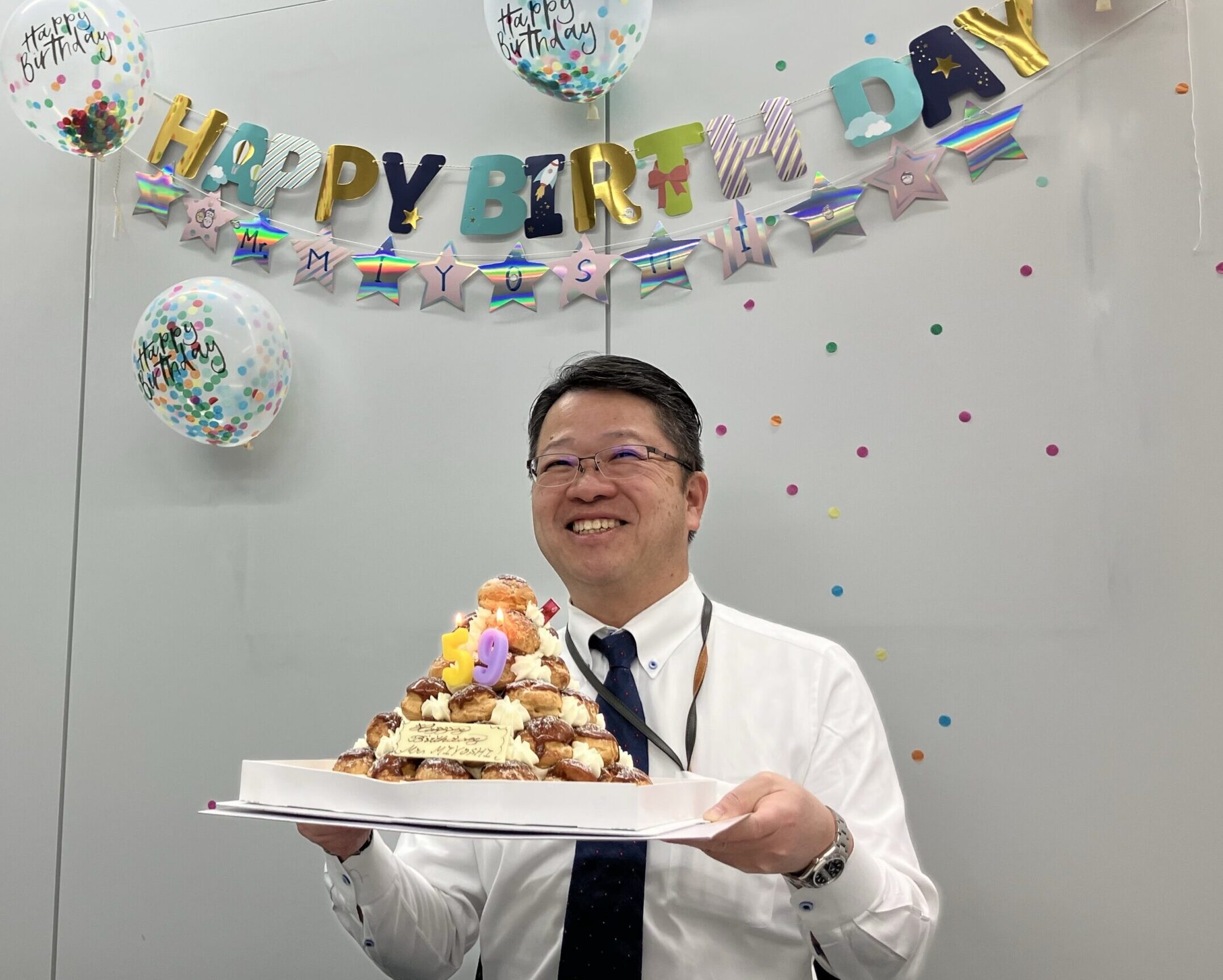 社長のお誕生日ケーキ